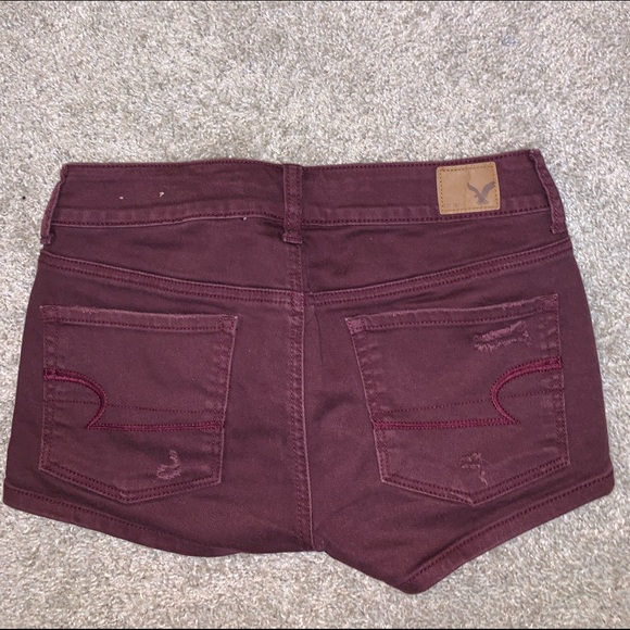 American Eagle Stretch Purple Ripped Jean shorts size 4 - Picture 8 of 10